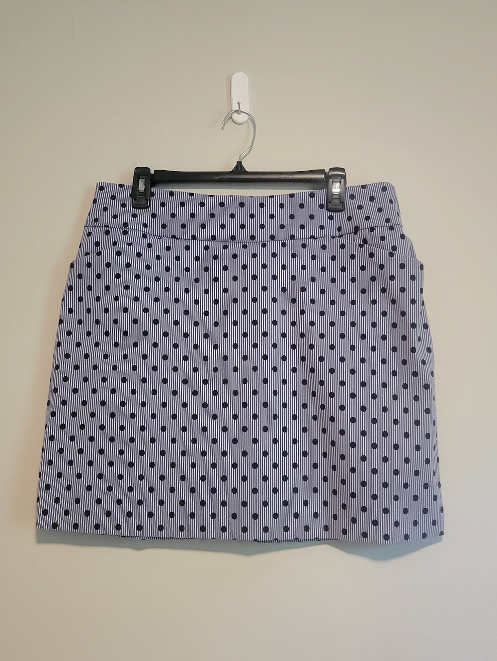 Charter Club Navy and White Polka Dot Skort Size 12